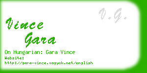 vince gara business card